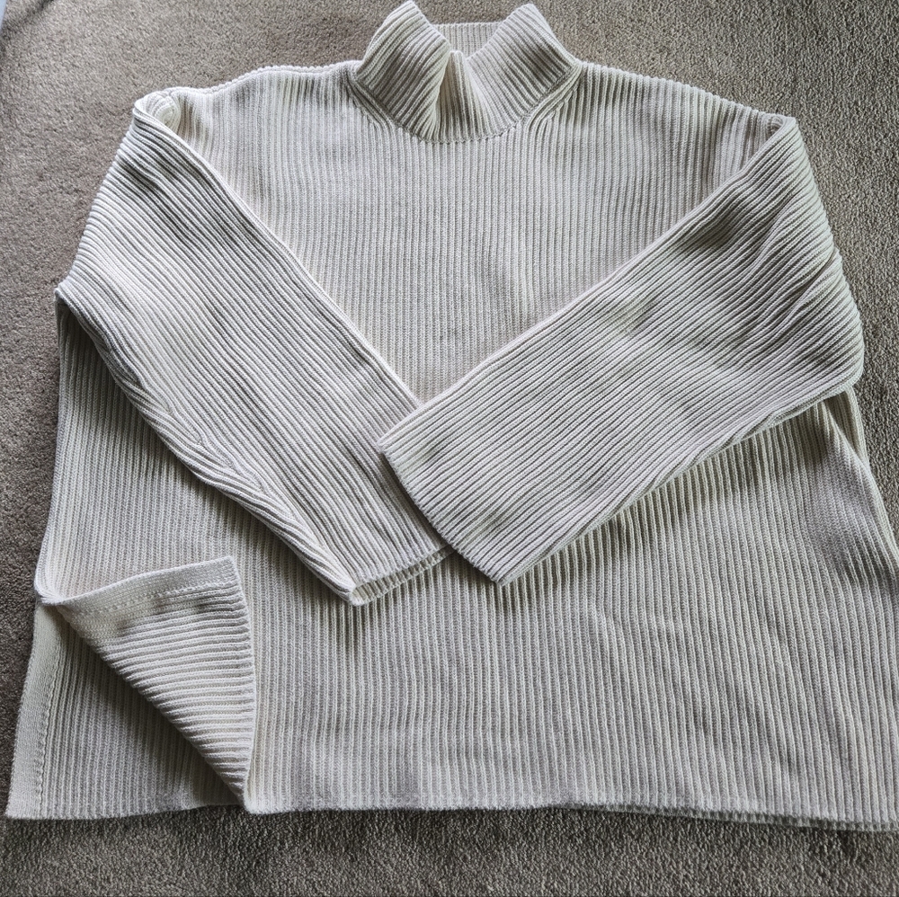 GAP Cream 100% Cotton Turtleneck Sweater XL